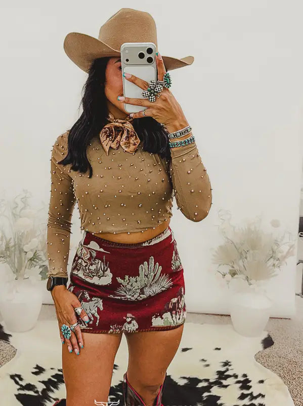 Unforgiven Buck Stitch Skort