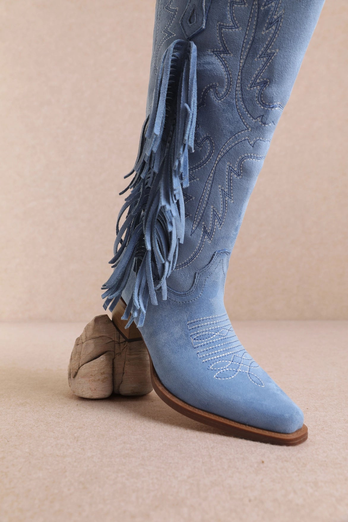 Talia Blue Tassell Cowboy Boots