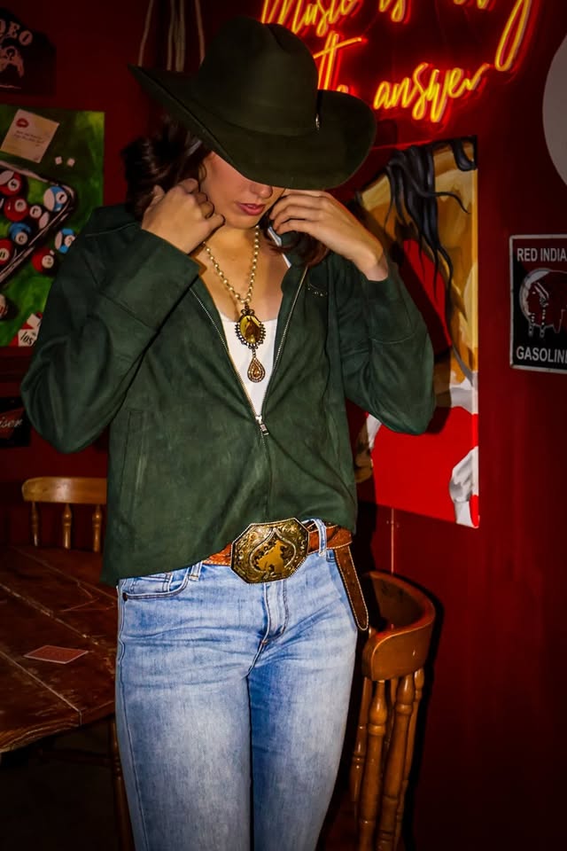 Emerald Rodeo Suede Jacket