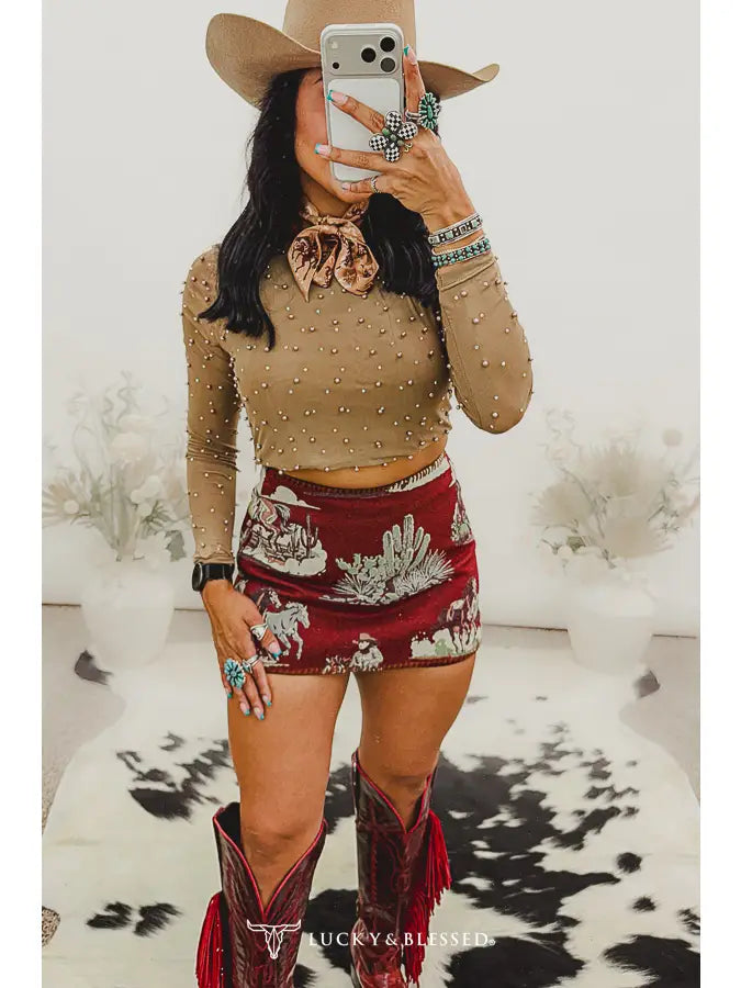Unforgiven Buck Stitch Skort