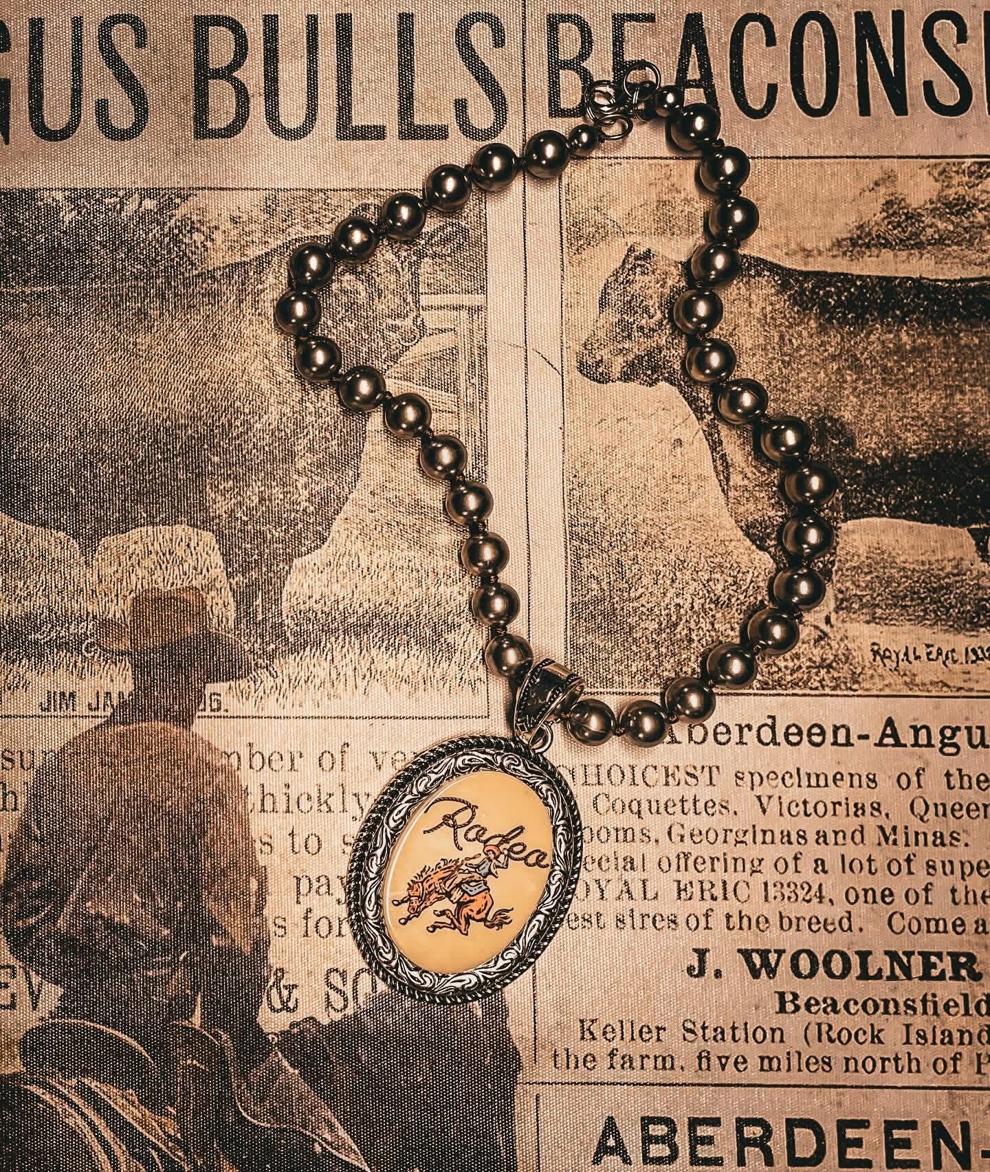 Vintage Rodeo Pendant Necklace