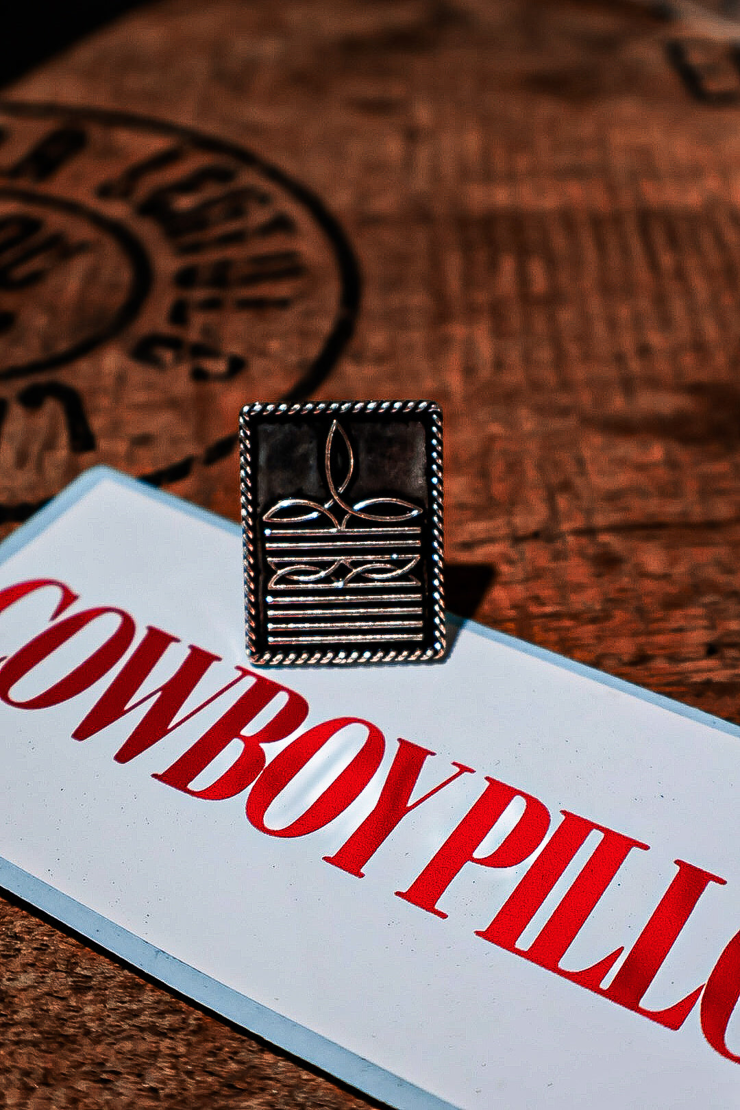 Western Bootstitch Rectangle Cuff Ring
