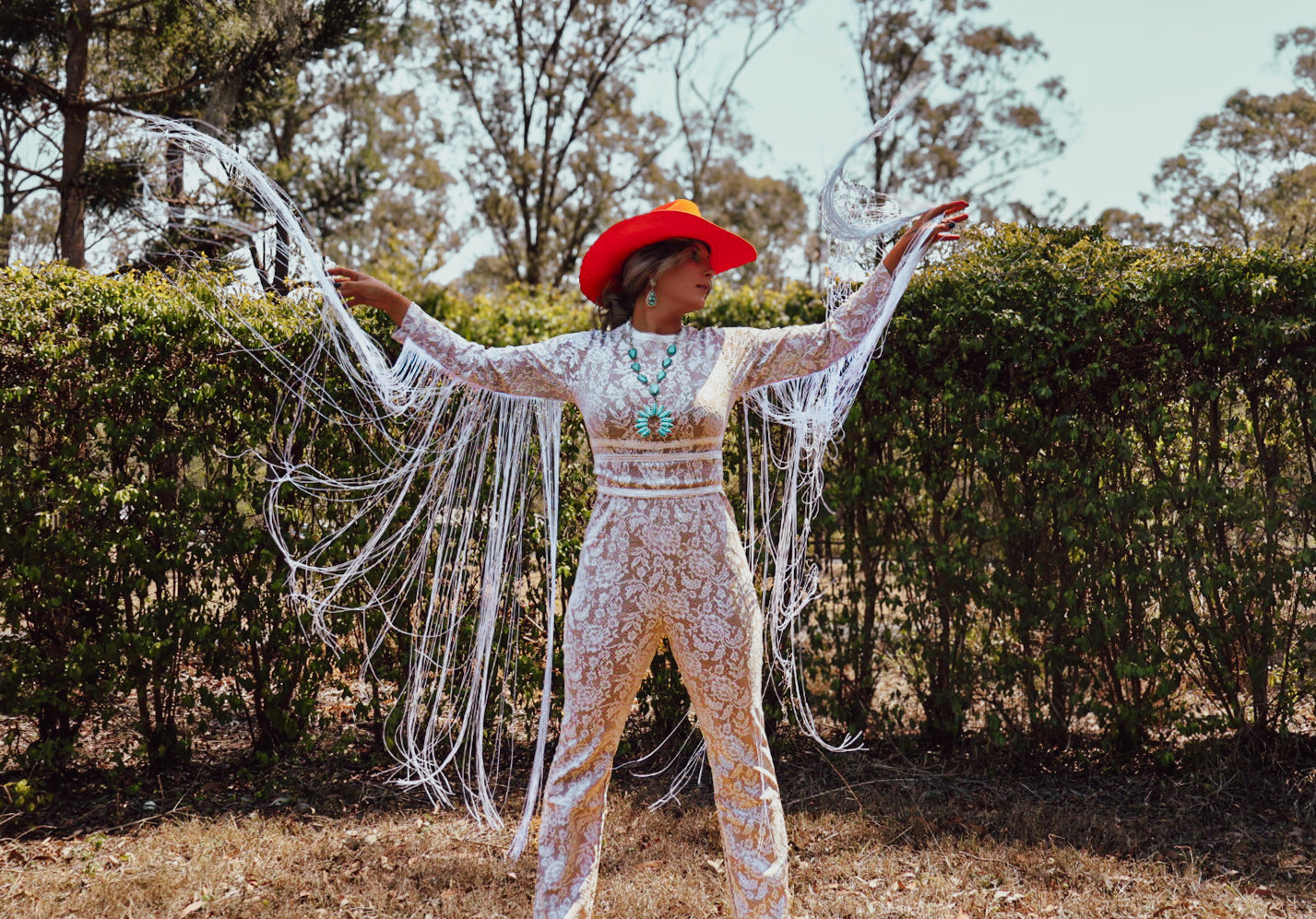Little Cowgirl On The Prairie Lace Jumpsuit