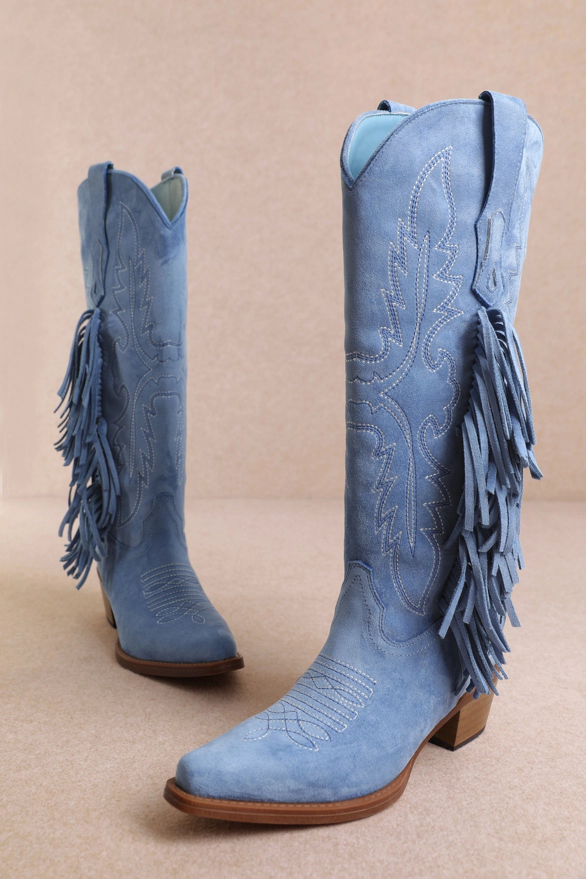 Talia Blue Tassell Cowboy Boots
