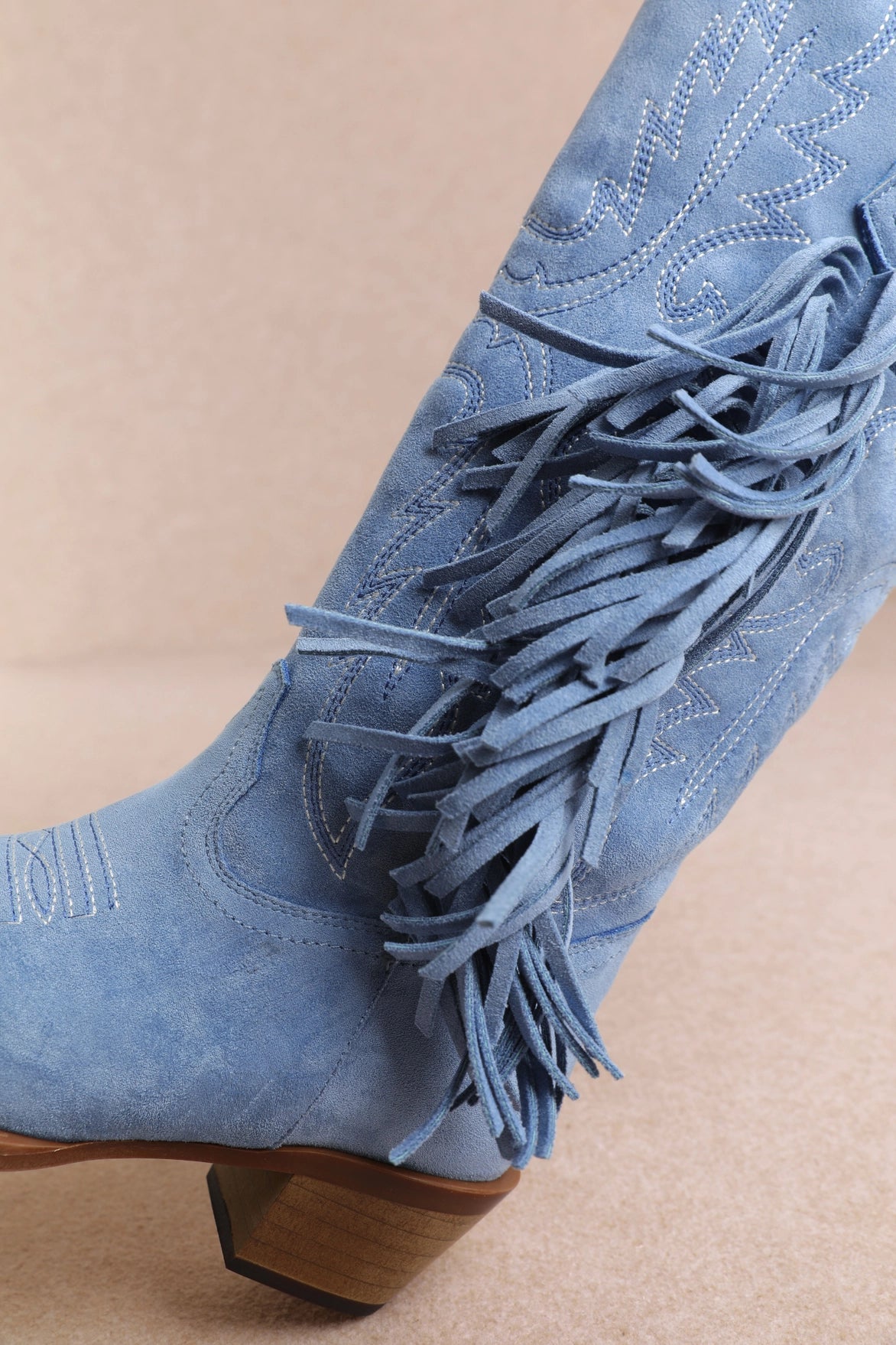 Talia Blue Tassell Cowboy Boots